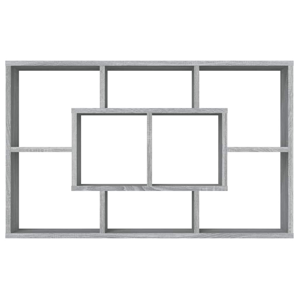 vidaXL Wandregal Grau Sonoma 85x16x52,5 cm cm Holzwerkstoff