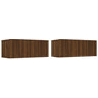 vidaXL TV-Schränke 2 Stk. Braun Eichen-Optik 80x30x30 cm Holzwerkstoff