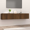 vidaXL TV-Schränke 2 Stk. Braun Eichen-Optik 80x30x30 cm Holzwerkstoff