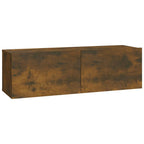 vidaXL TV-Wandschränke 2 Stk. Räuchereiche 100x30x30 cm Holzwerkstoff