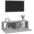 vidaXL TV-Wandschränke 2 Stk. Grau Sonoma 100x30x30 cm Holzwerkstoff