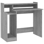 vidaXL Schreibtisch mit LEDs Grau Sonoma 97x45x90 cm Holzwerkstoff