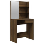vidaXL Schminktisch mit Spiegel Braun Eiche 74,5x40x141 cm