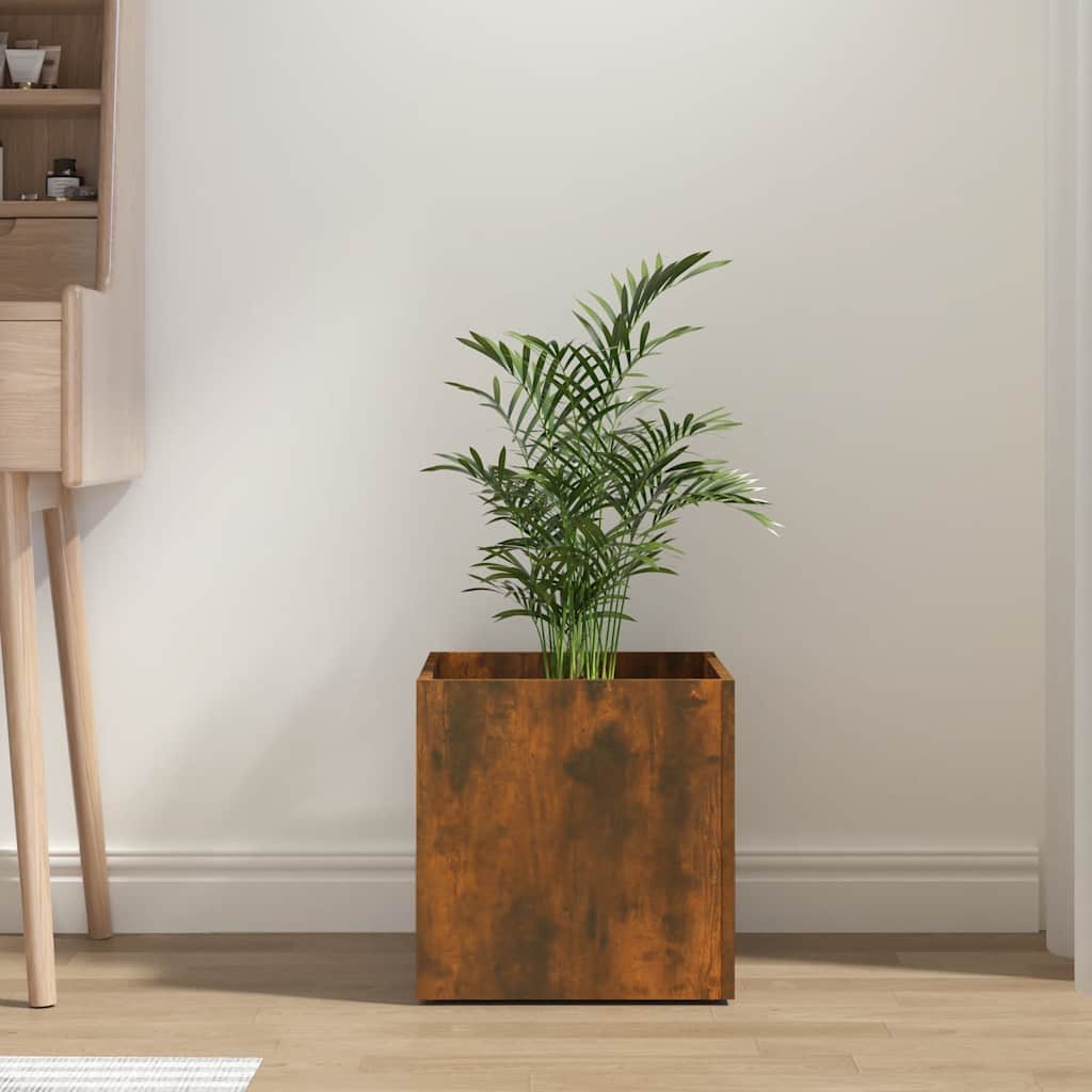 vidaXL Pflanzgefäß Räuchereiche 40x40x40 cm Holzwerkstoff