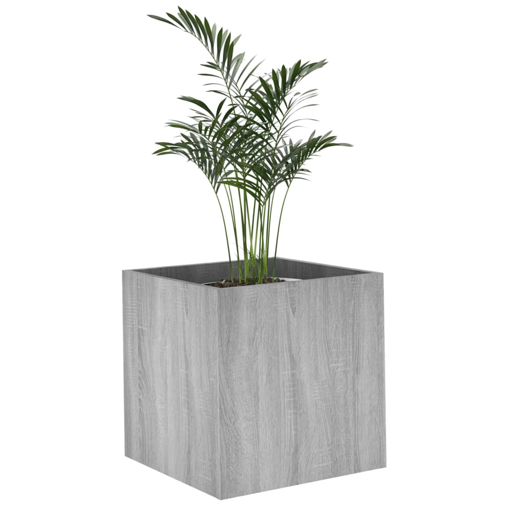 vidaXL Pflanzgefäß Grau Sonoma 40x40x40 cm Holzwerkstoff