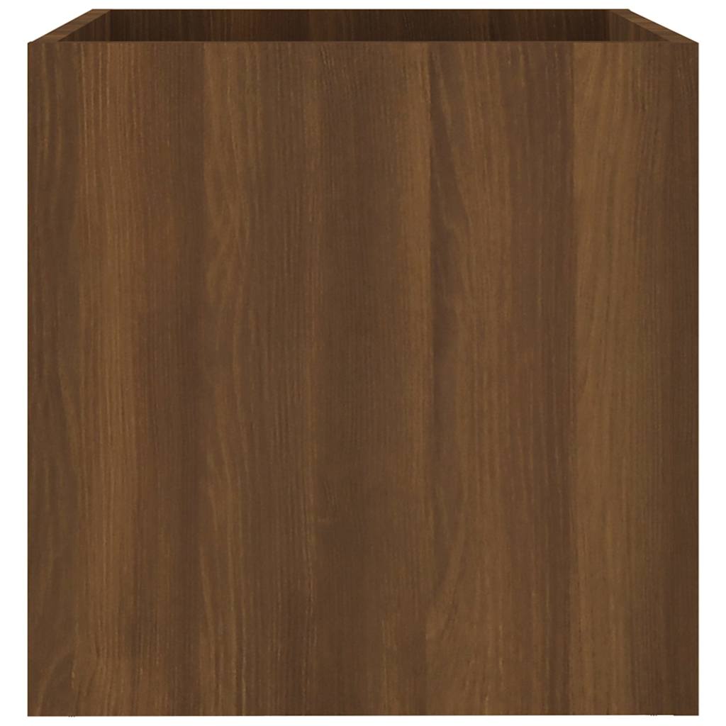 vidaXL Pflanzgefäß Braun Eichen-Optik 40x40x40 cm Holzwerkstoff