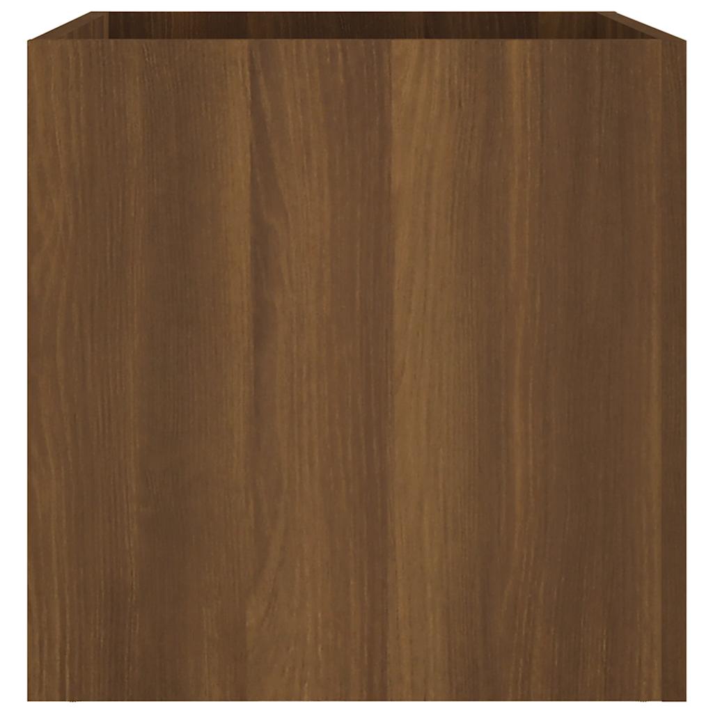 vidaXL Pflanzgefäß Braun Eichen-Optik 40x40x40 cm Holzwerkstoff