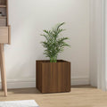 vidaXL Pflanzgefäß Braun Eichen-Optik 40x40x40 cm Holzwerkstoff