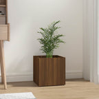 vidaXL Pflanzgefäß Braun Eichen-Optik 40x40x40 cm Holzwerkstoff