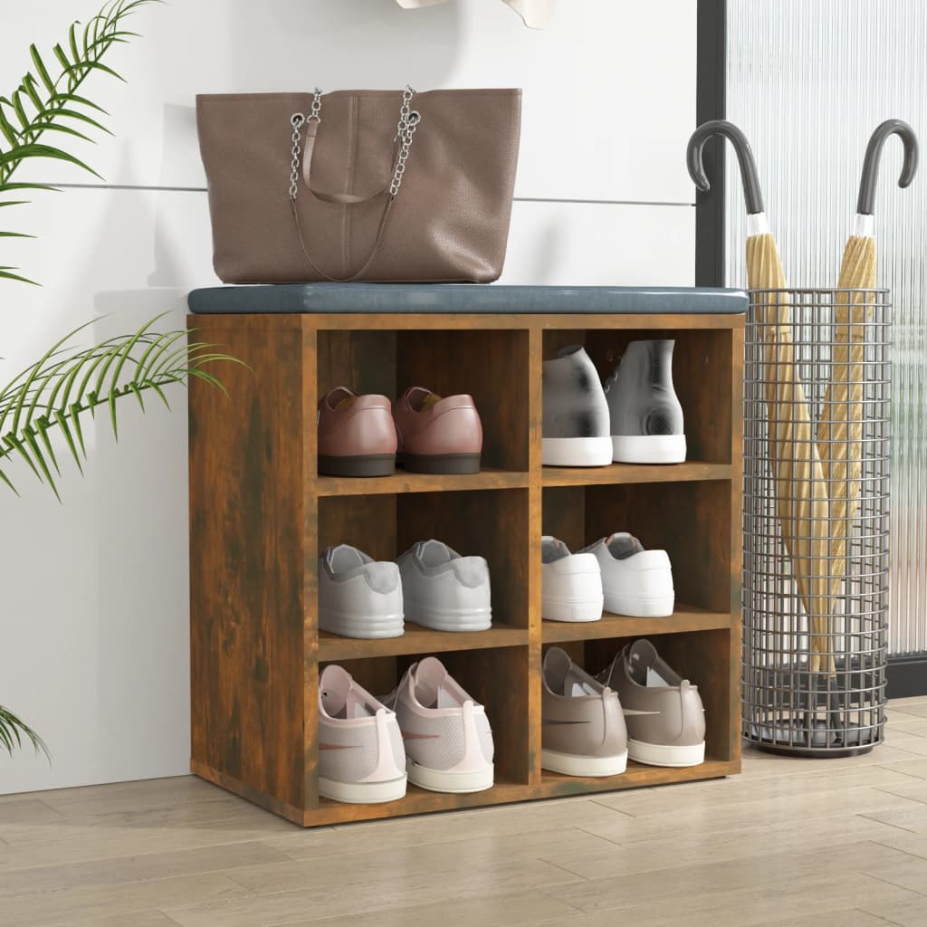 vidaXL Schuhregal Räuchereiche 52,5x30x50 cm
