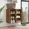 vidaXL Schuhregal Räuchereiche 52,5x30x50 cm