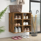 vidaXL Schuhregal Räuchereiche 52,5x30x50 cm