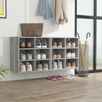 vidaXL Schuhregale 2 Stk. Grau Sonoma 52,5x30x50 cm