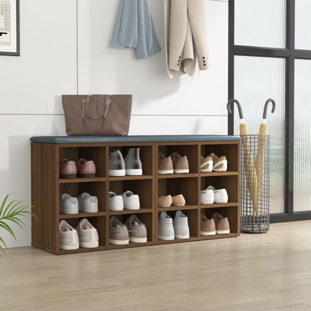 vidaXL Schuhregale 2 Stk. Braun Eichen-Optik 52,5x30x50 cm