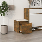 vidaXL Schubladenbox Räuchereiche 40,5x40x40 cm Holzwerkstoff