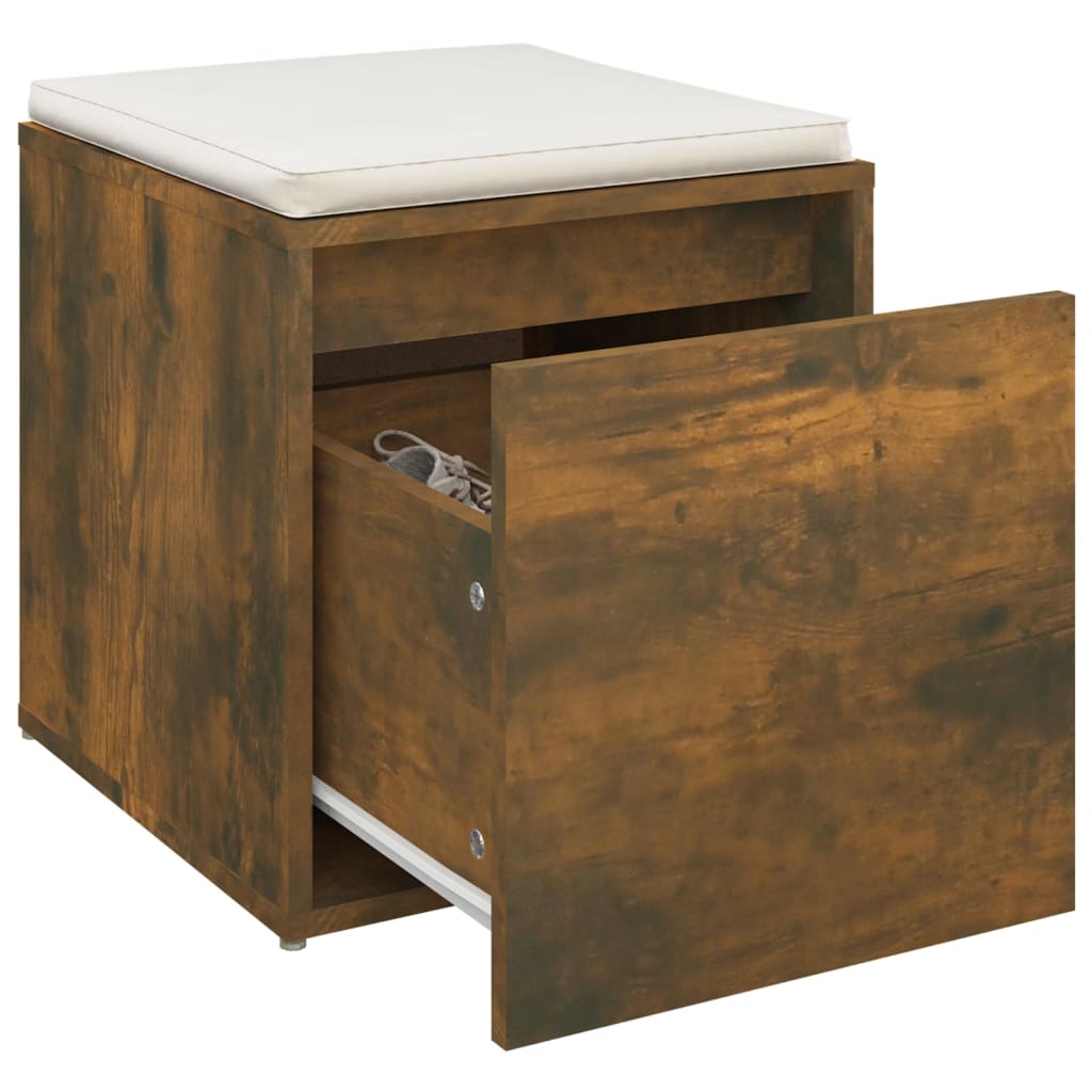 vidaXL Schubladenbox Räuchereiche 40,5x40x40 cm Holzwerkstoff
