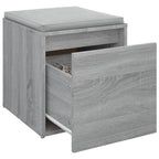 vidaXL Schubladenbox Grau Sonoma 40,5x40x40 cm Holzwerkstoff