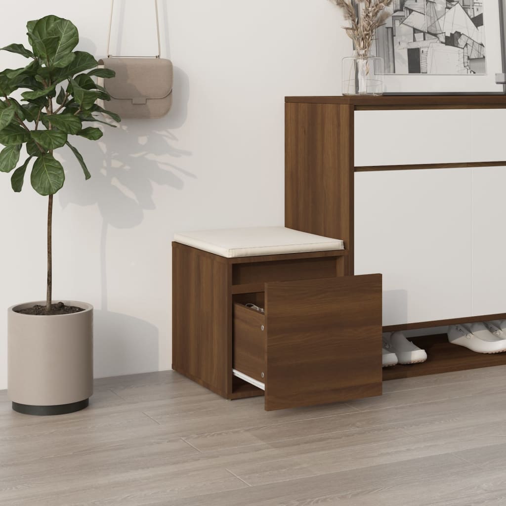 vidaXL Schubladenbox Braun Eichen-Optik 40,5x40x40 cm Holzwerkstoff