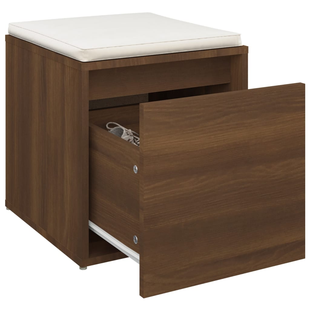vidaXL Schubladenbox Braun Eichen-Optik 40,5x40x40 cm Holzwerkstoff