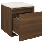 vidaXL Schubladenbox Braun Eichen-Optik 40,5x40x40 cm Holzwerkstoff