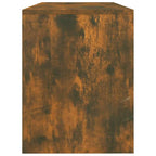 vidaXL Schminkhocker Räuchereiche 70x35x45 cm Holzwerkstoff