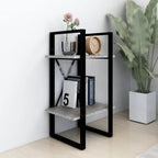 vidaXL Bücherregal 2 Fächer Grau Sonoma 40x30x70 cm Holzwerkstoff