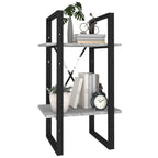 vidaXL Bücherregal 2 Fächer Grau Sonoma 40x30x70 cm Holzwerkstoff
