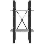 vidaXL Bücherregal 2 Fächer Grau Sonoma 40x30x70 cm Holzwerkstoff