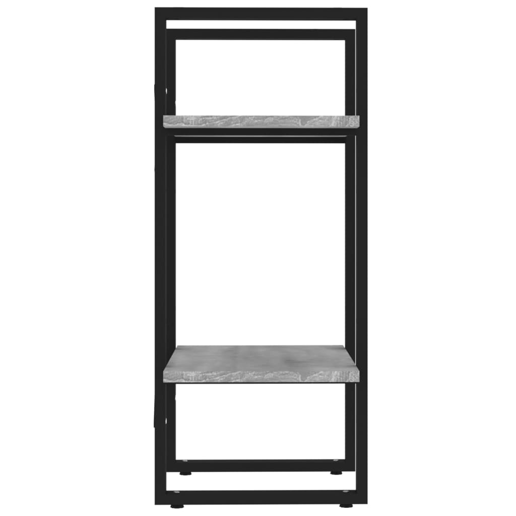 vidaXL Bücherregal 2 Fächer Grau Sonoma 40x30x70 cm Holzwerkstoff