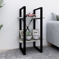 vidaXL Bücherregal 2 Fächer Grau Sonoma 40x30x70 cm Holzwerkstoff