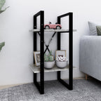 vidaXL Bücherregal 2 Fächer Grau Sonoma 40x30x70 cm Holzwerkstoff