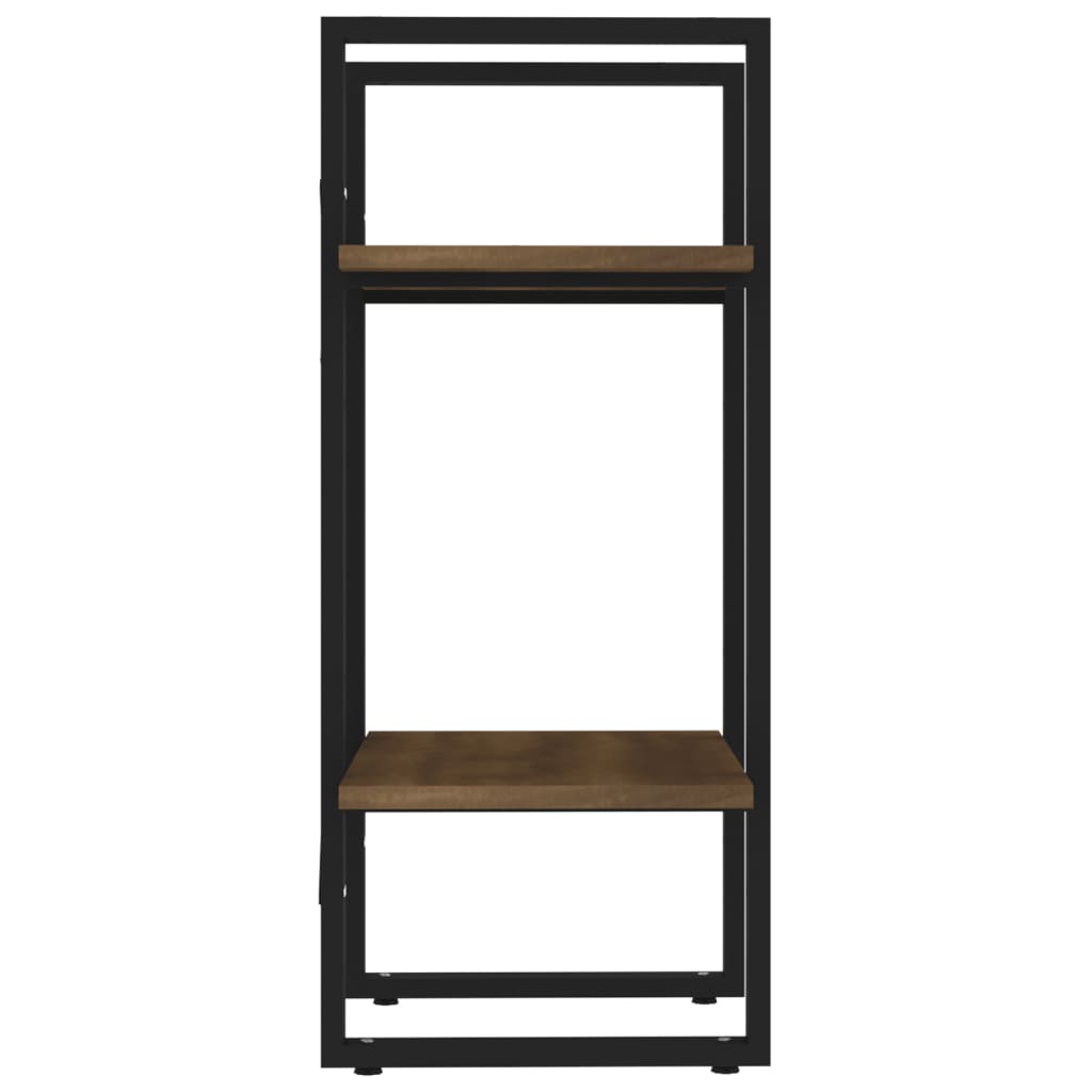 vidaXL Bücherregal 2 Fächer Braun Eiche-Optik 40x30x70cm Holzwerkstoff