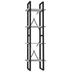 vidaXL Bücherregal 4 Fächer Grau Sonoma 40x30x140 cm Holzwerkstoff