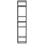 vidaXL Bücherregal 4 Fächer Grau Sonoma 40x30x140 cm Holzwerkstoff