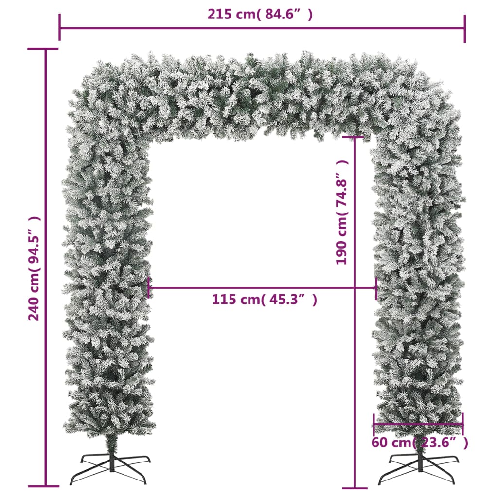 vidaXL Weihnachtsgirlande Beschneit 240 cm