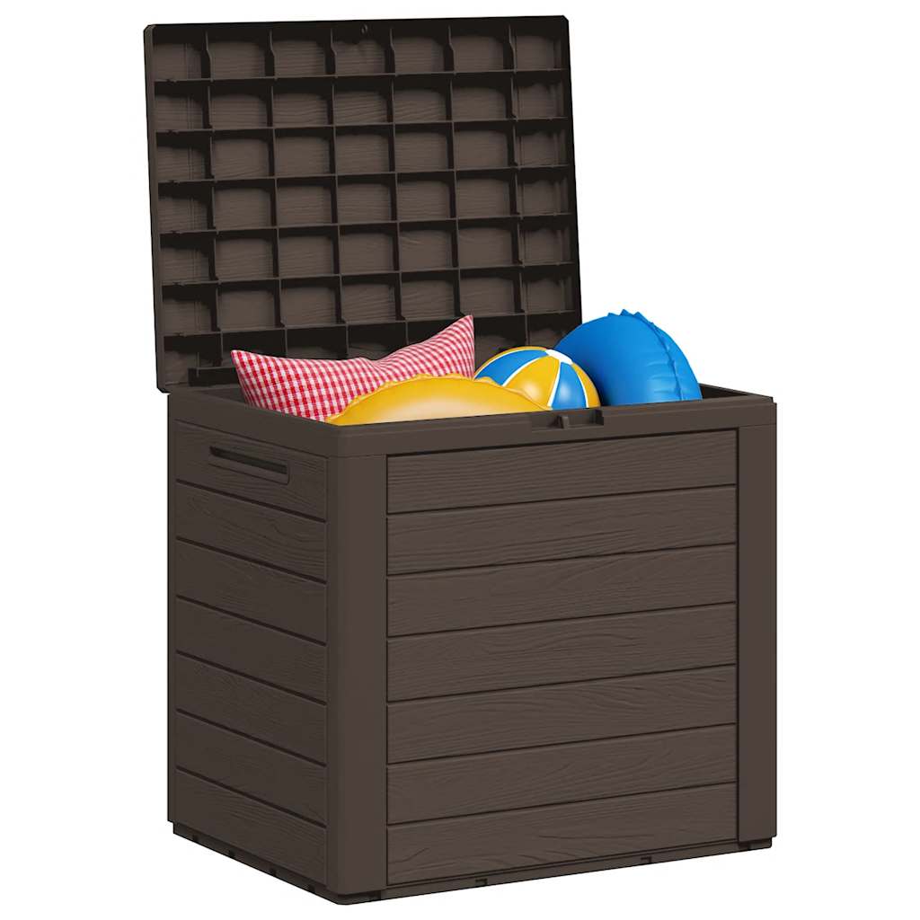 vidaXL Gartentruhe Braun 58,5x46x55 cm Polypropylen
