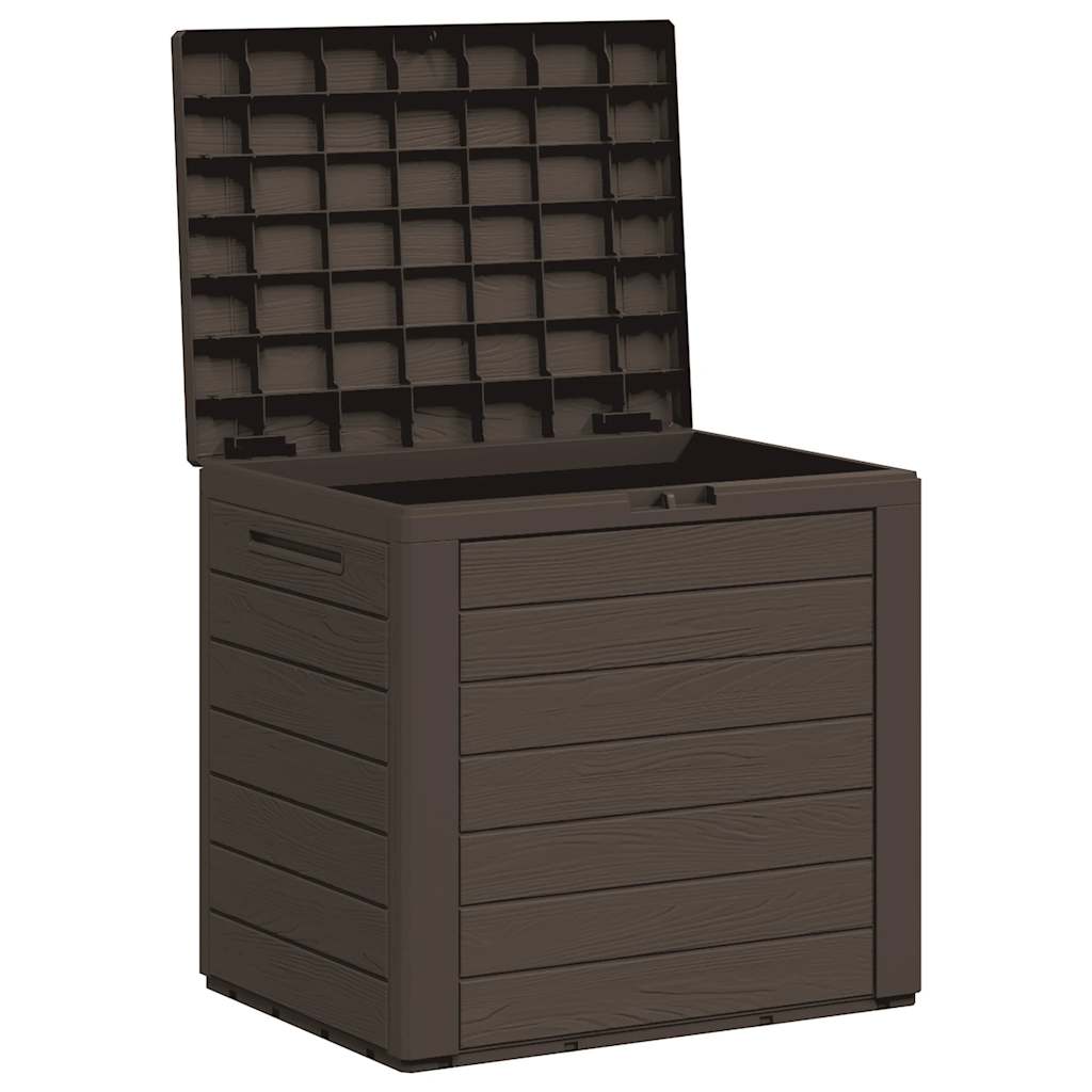vidaXL Gartentruhe Braun 58,5x46x55 cm Polypropylen
