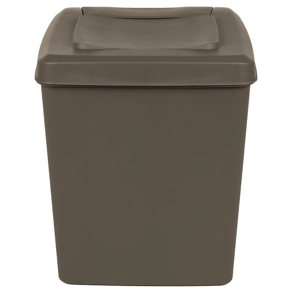 vidaXL Stapelbare Mülleimer 3 Stk. Grau 75 L Polypropylen