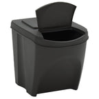 vidaXL Stapelbare Mülleimer 4 Stk. Grau 100 L Polypropylen