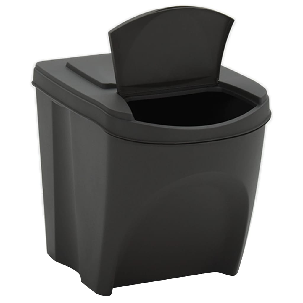 vidaXL Stapelbare Mülleimer 4 Stk. Grau 100 L Polypropylen