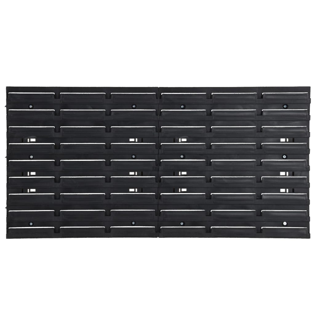vidaXL 30-tlg Stapelboxen-Wandregal Rot & Schwarz 77x39cm Polypropylen