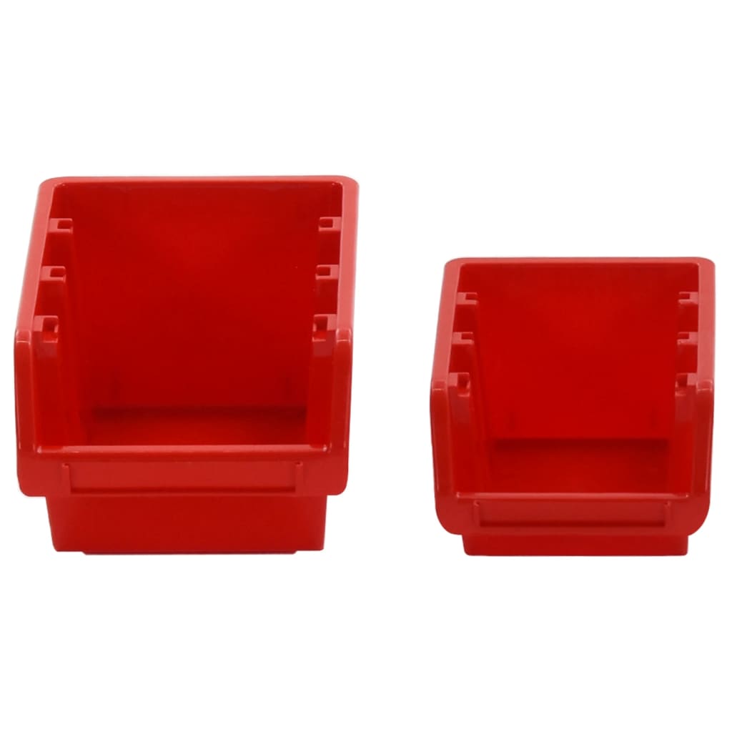 vidaXL 30-tlg Stapelboxen-Wandregal Rot & Schwarz 77x39cm Polypropylen