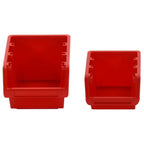 vidaXL 30-tlg Stapelboxen-Wandregal Rot & Schwarz 77x39cm Polypropylen