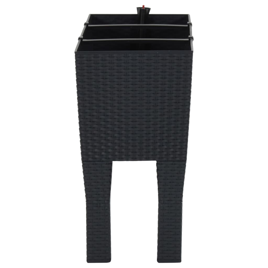 vidaXL Hochbeet Anthrazit 60x25x46 cm PP-Rattan