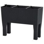 vidaXL Hochbeet Anthrazit 60x25x46 cm PP-Rattan