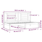 vidaXL Tagesbett ohne Matratze 90x200 cm Massivholz Kiefer