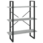 vidaXL Bücherregal 5 Fächer Grau Sonoma-Eiche 80x30x175 Holzwerkstoff