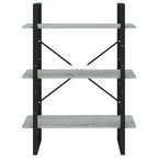 vidaXL Bücherregal 5 Fächer Grau Sonoma-Eiche 80x30x175 Holzwerkstoff