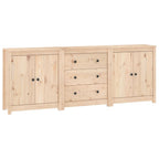 vidaXL Sideboard 210x35x80 cm Massivholz Kiefer