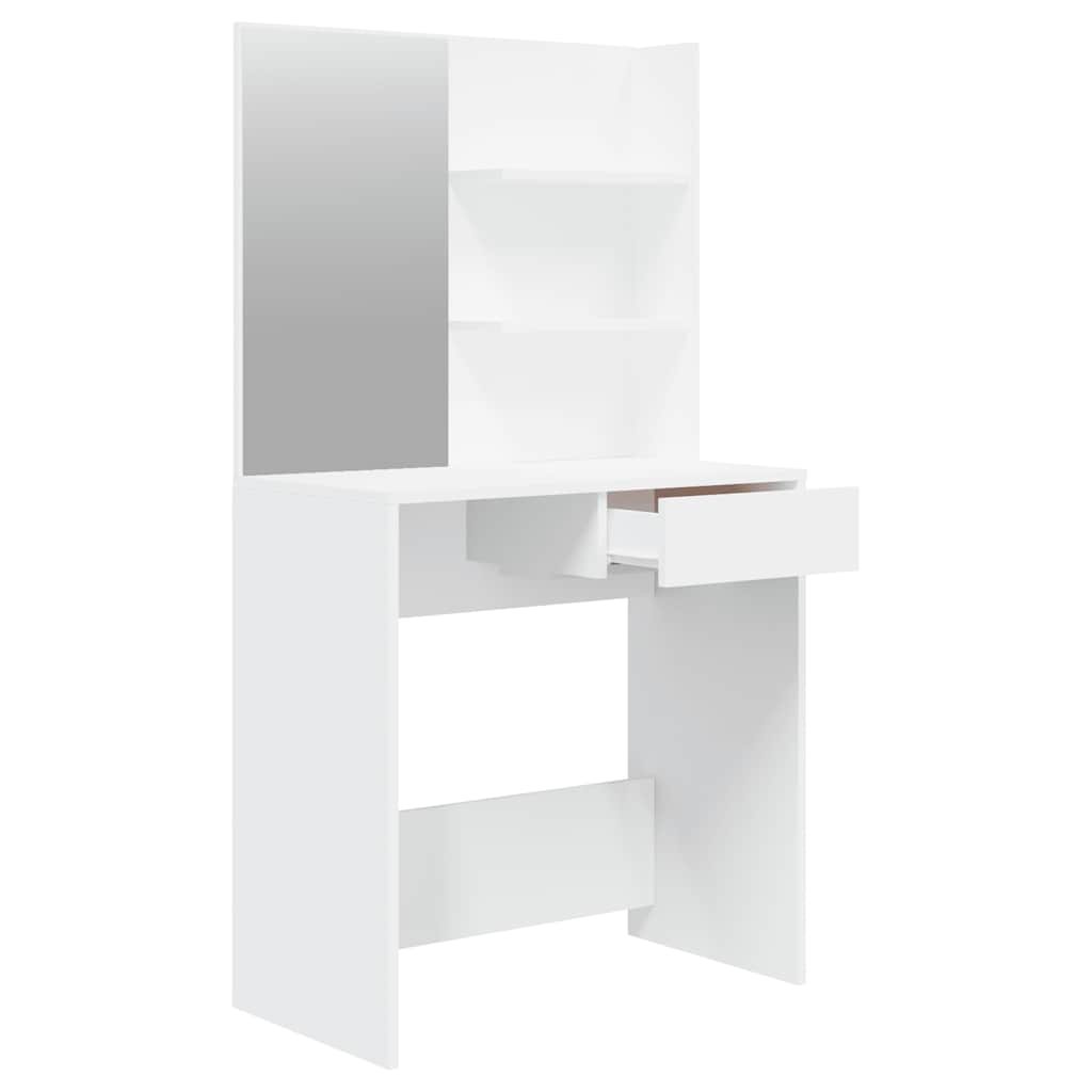 vidaXL Schminktisch-Set Weiß 74,5x40x141 cm